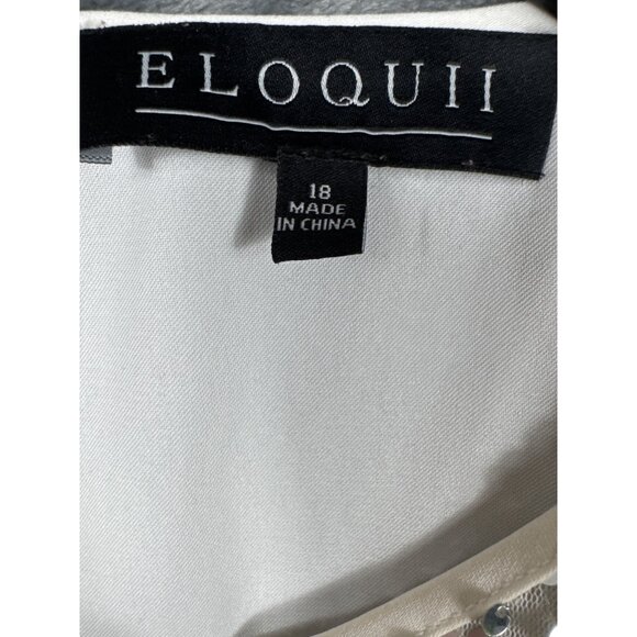 Eloquii Silver Sequin Sleeveless Top Size 18 Elegant Party Blouse - Picture 3 of 7